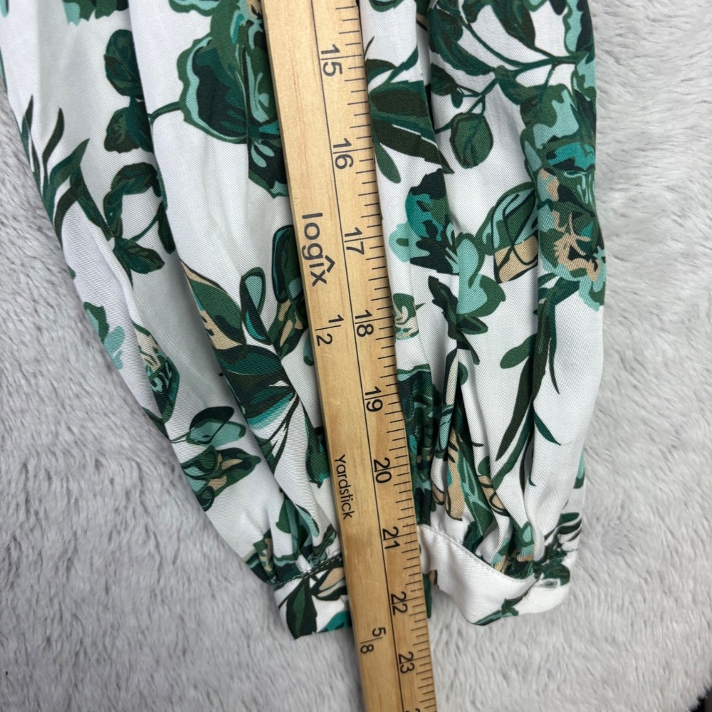 NEW Barbour Yarrow Top Floral Blouse Button Down Puff Balloon Sleeve Womens Sz 6 - Picture 9 of 14